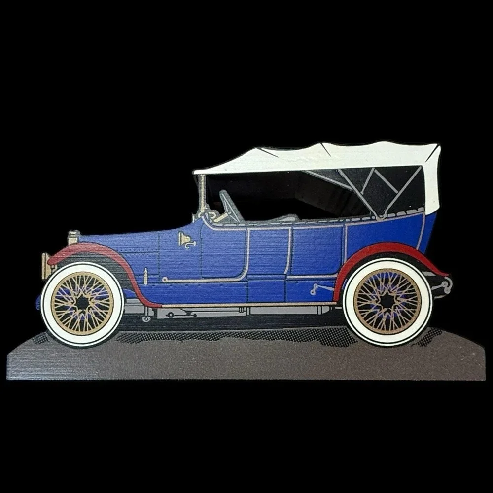 Antique Car 1916 Springdale 1904 Sunday Drive Shelia's Wooden Decor 2000‎ 3pcs